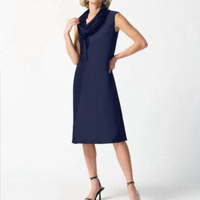 Joseph Ribkoff Silky Knit And Memory Cocoon Dress In Midnight Blue