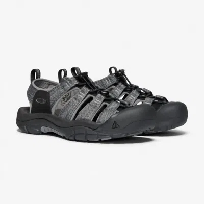 Keen Men's Newport H2 Shoe In Black/steel Grey