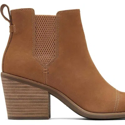 Toms Everly Bootie In Tan Oiled Nubuck In Brown