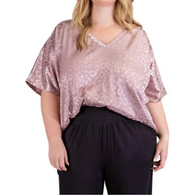 Eesome V-neck Flowy Blouse In Pink