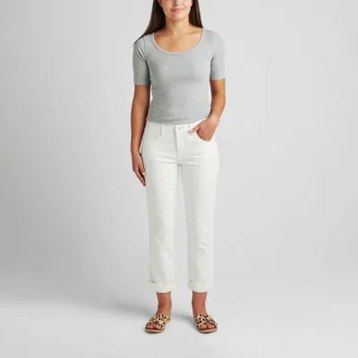 Jag Carter Girlfriend Mid Rise Jean In White