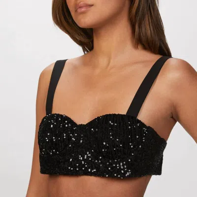 In The Mood For Love Una Bustier Top In Black
