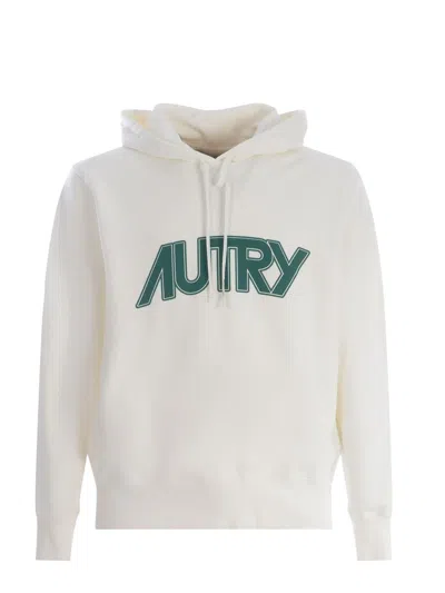 Autry Hooded Sweatshirt  Made Of Cotton In White