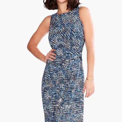 Nic + Zoe Water Drops Dress In Blue Multi