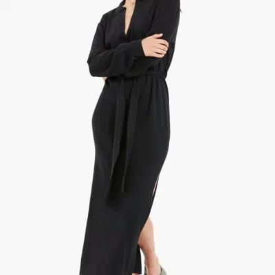 Bec & Bridge Liam Knit Polo Midi Dress In Black