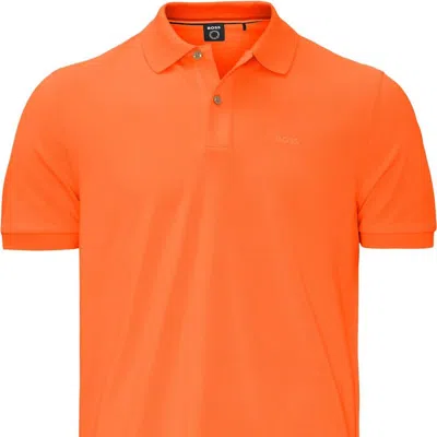 Hugo Boss Men's Pallas Short Sleeve Cotton Polo Shirt In Orange