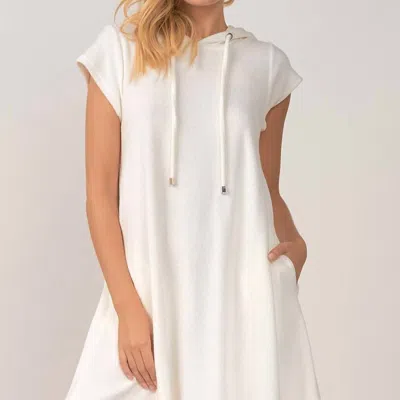 Elan Cap Sleeve Dress In White