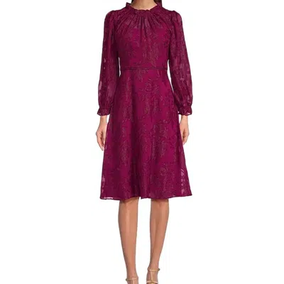 Maggy London Burnout Sparkle Dress In Fuschia In Pink