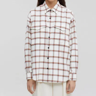 Closed Graphic Check Blouse In Ivory In White
