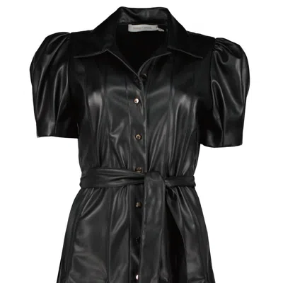 Bishop + Young Clea Vegan Leather Dress In Black