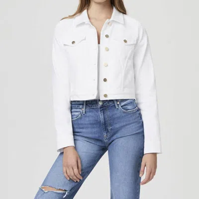 Paige Vivienne Relaxed Jacket With Raw Hem In White