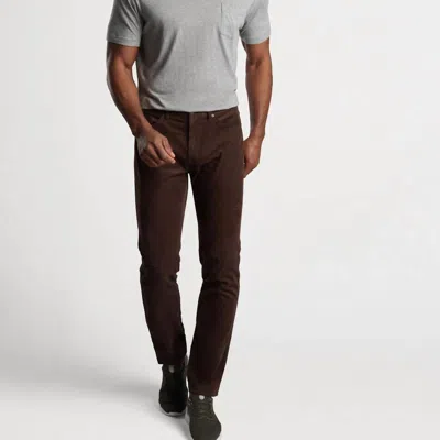 Peter Millar Superior Soft Corduroy Five-pocket Trouser In Espresso In Brown