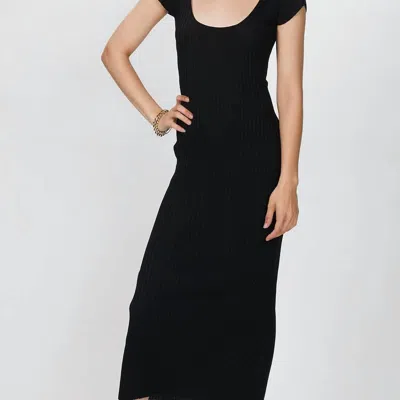 Bec & Bridge Millie Knit Midi Dress In Black