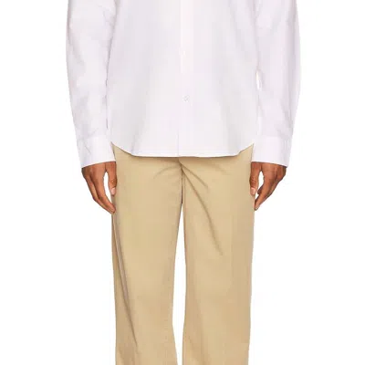 Onia Men Washed Oxford Long Sleeve Shirt In White