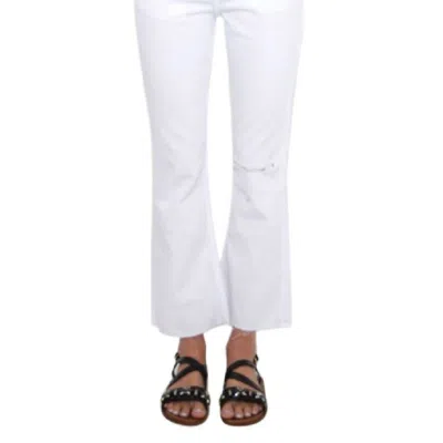 Rag & Bone Women's White With Holes Cropped Jeans Stretch Denim Pants
