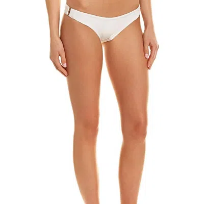 Laundry By Shelli Segal Ring Side Hipster Brazilian Bikini Bottom Swimsuit In White