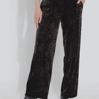 Lyssé Shay Crushed Velvet Suit Pant In Black