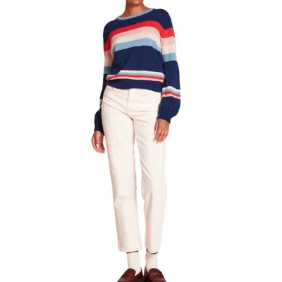 Trovata Ryann Sweater In Multi Stripe In Blue