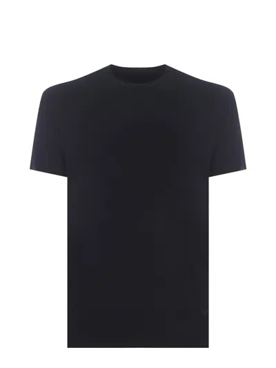 Emporio Armani T-shirts And Polos Black In Blue