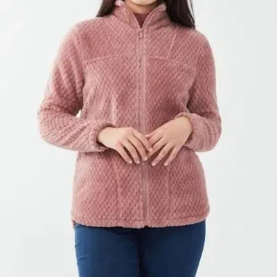 Fdj Textured Zip Front Jacket In Rosewood In Pink