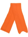 CEDRIC CHARLIER CÉDRIC CHARLIER CLASSIC KNITTED SCARF - YELLOW & ORANGE,A3380890012318407