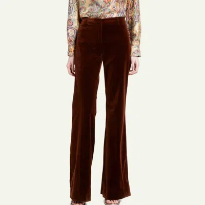 Etro Bootcut Pants In Red