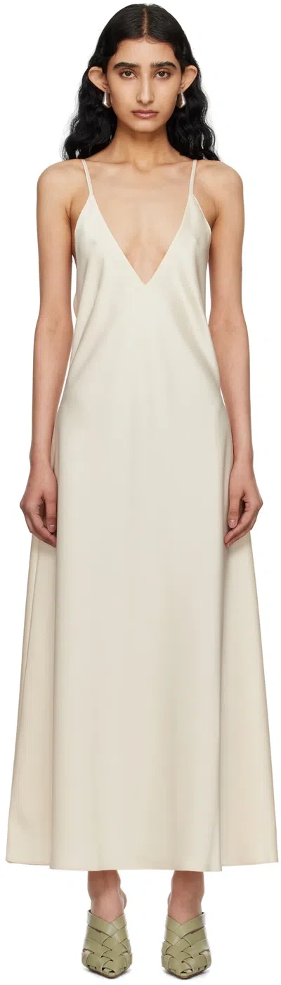 Leset Off-white Barb Maxi Dress In Creme