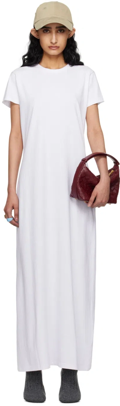 Leset Exclusive Margo Cotton T-shirt Maxi Dress In White