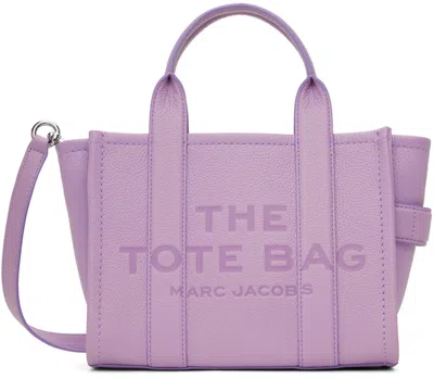 Marc Jacobs The Small Leather Tote Bag In 紫色