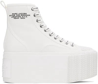 Marc Jacobs White 'the Platform High Top' Sneakers In 100 White