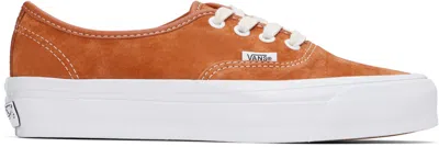 Vans Orange Authentic Reissue 44 Sneakers In Lx Pig Suede Amber