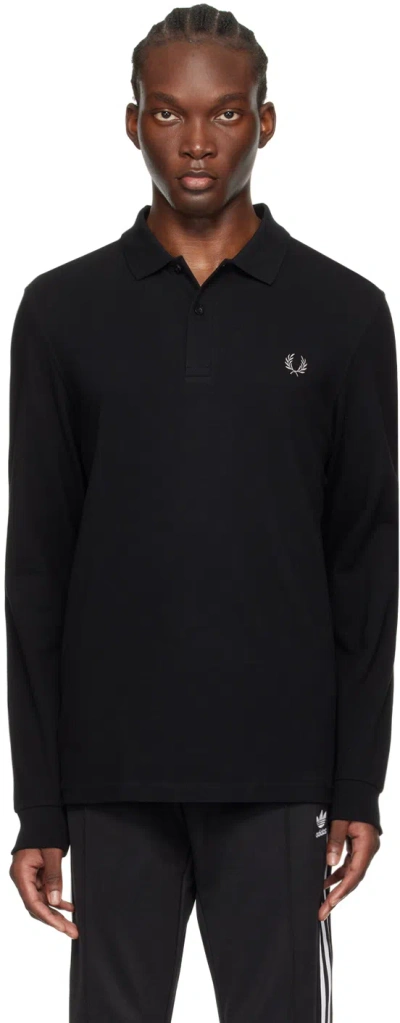 Fred Perry Black Cotton Polo Shirt In White