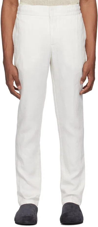 Orlebar Brown White Cornell Trousers In Sandbar