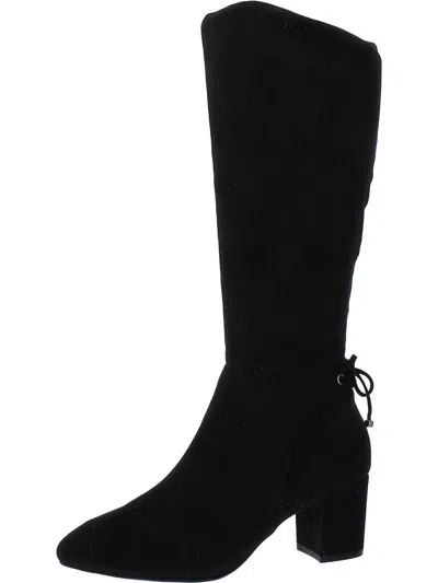 Charter Club Mayvissf Womens Faux Suede Mid-calf Boots In Black