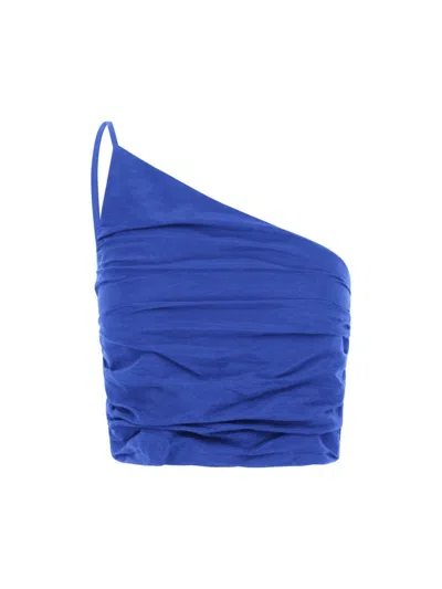 Bird & Knoll Women's Neva Cotton-silk Top In Azul
