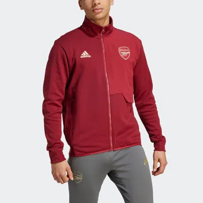Adidas Originals Men's Adidas Red Arsenal 2023/24 Anthem Full-zip Jacket In Multi