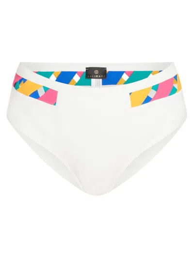 Valimare Women's Martinique Bandage-trim High-waist Bikini Bottom In Off White