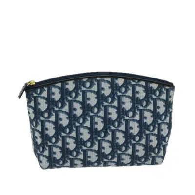 Dior Trotter Navy Canvas Clutch Bag ()