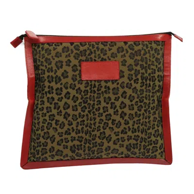 Fendi Red Synthetic Clutch Bag () In Black