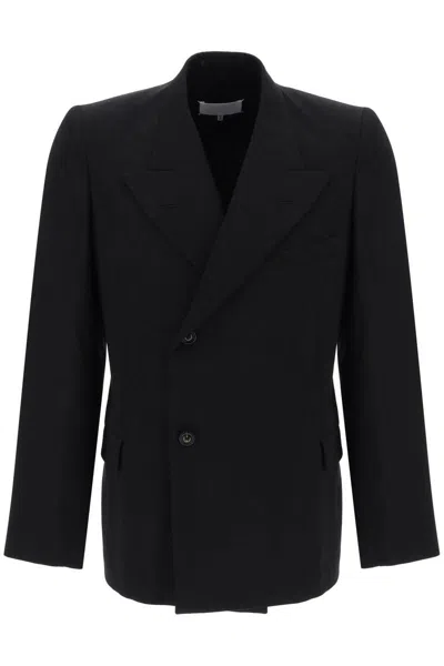 Maison Margiela Double-breasted Wool Jacket In Black