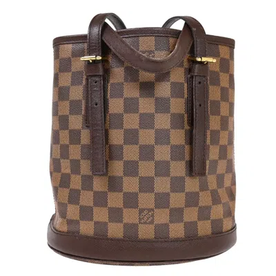 Pre-owned Louis Vuitton Bucket Pm Brown Canvas Shoulder Bag ()