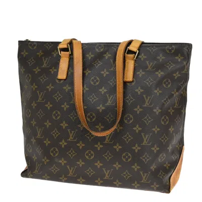 Pre-owned Louis Vuitton Cabas Mezzo Brown Canvas Tote Bag ()