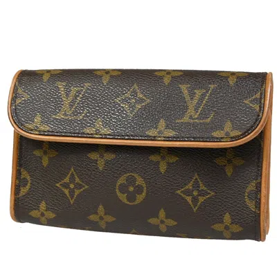 Pre-owned Louis Vuitton Florentine Brown Canvas Clutch Bag ()