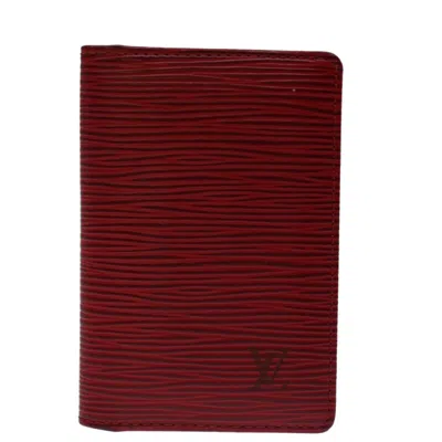 Pre-owned Louis Vuitton Organizer De Poche Red Leather Wallet  ()