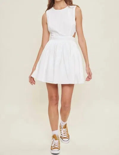 Idem Ditto Side Cutout Mini Dress In Off White
