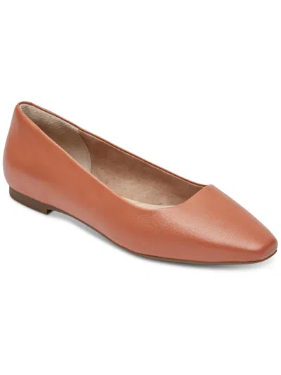 Rockport Laylani Plain B Womens Leather Laceless Flat Shoes In Orange