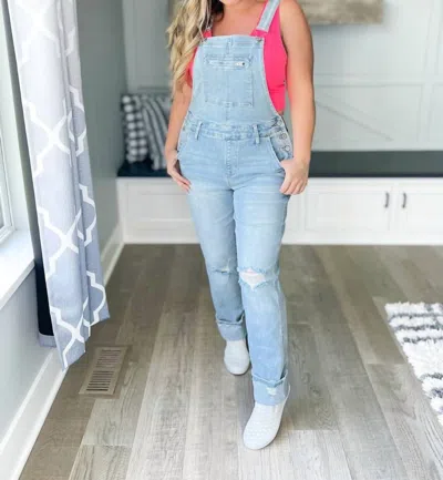 Judy Blue Straight Overalls In Blue