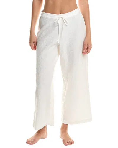 Natori Women's Onsen Cropped Cotton Lounge Pants In White