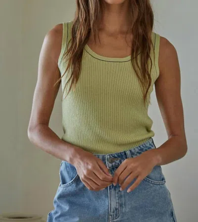 By Together Mira Sweater Tank In Lime In Green