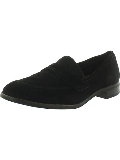 Clarks Mens Leather Loafers In Black